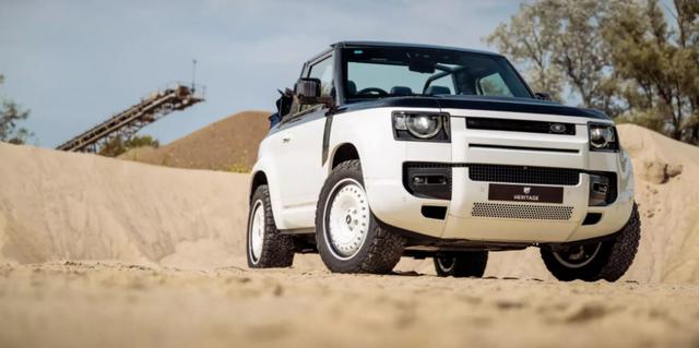 路虎衛(wèi)士90，黑白雙拼車身+敞篷造型，又潮又野性！-有駕