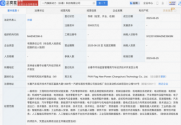 一汽5億元成立科技子公司 加速布局AI與機(jī)器人領(lǐng)域