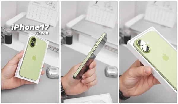iPhone 17綠色機模開箱：清新配色 一眼種草